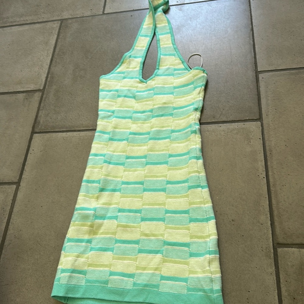 Cotton candy LA mini knit dress halter